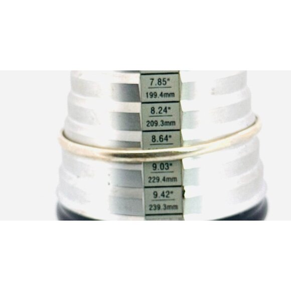 Vintage Estate Sterling Silver Bangle Bracelet 3.98mm Stackable, 15.3 Grams - Picture 3 of 8